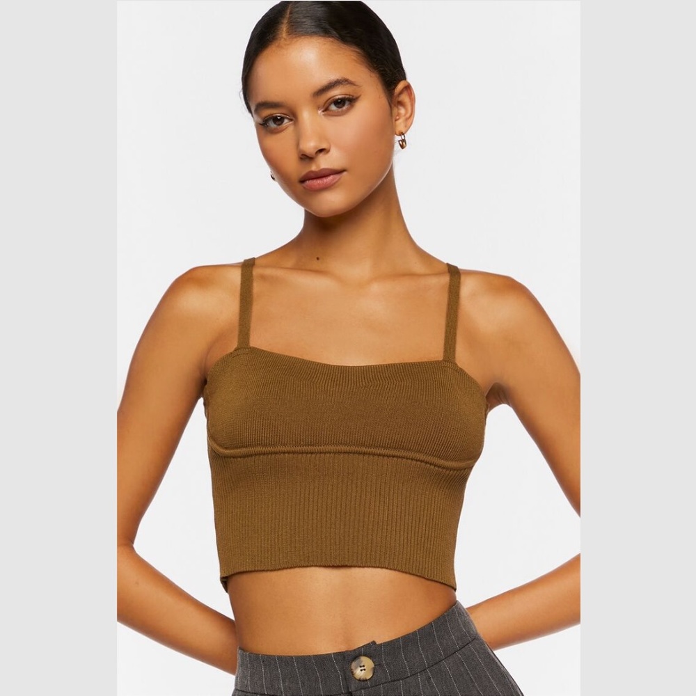 Cropped Sweater Cami Top | Size S